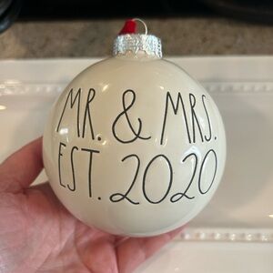 Rae Dunn Holiday Ornament Mr. & Mrs. Est. 2020